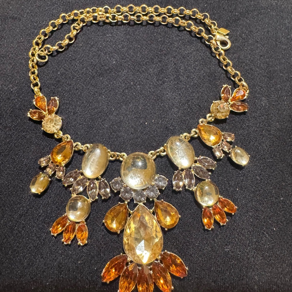 Banana Republic Gold and Amber Necklace